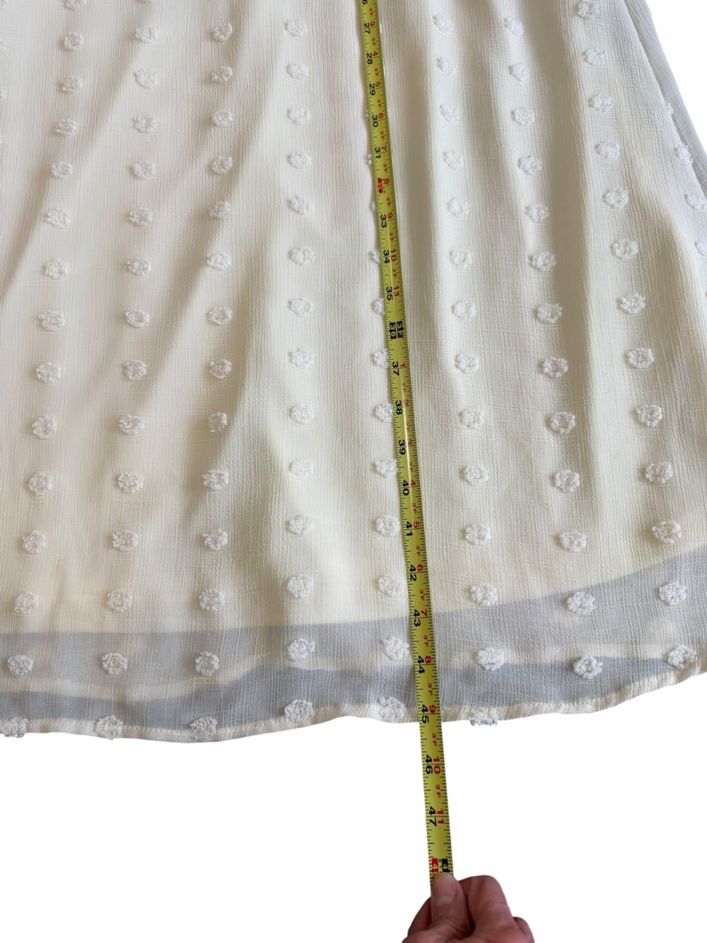 Listicle White Swiss‎ Dot Midi Dress – Fully Lined Cottagecore Sundress - Picture 7 of 11